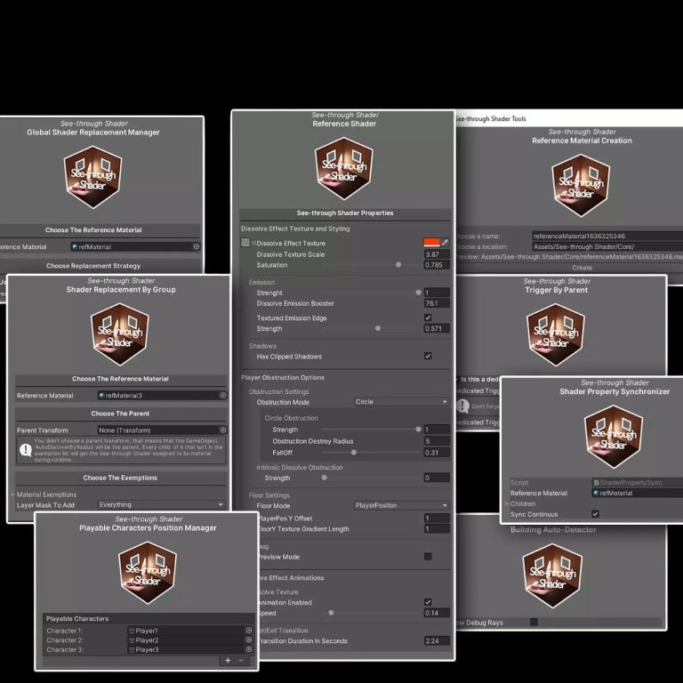 See-through Shader editor tools